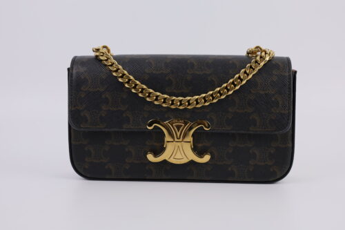 CELINE Chain Shoulder Bag Claude In Triomphe Canvas - Image 4